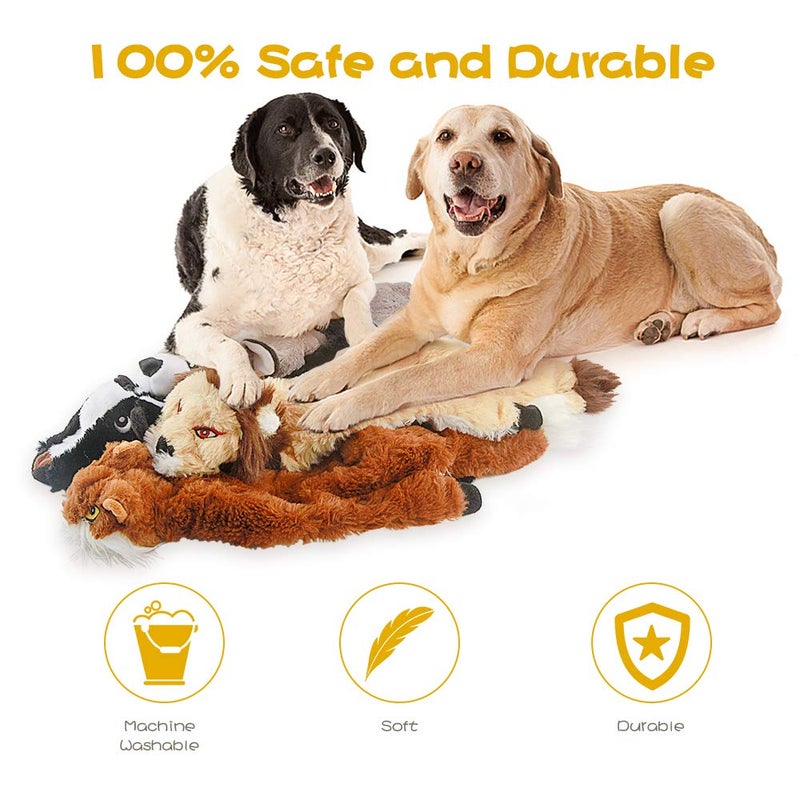 FIREOR Dog Squeak Toys, No Stuffing Plush Dogs Chew Toy Bundle for Small Medium Large Breed Chewer Tough Durable Squeaky Pet Fetch Puppy Teething Chewing Interactive to Keep Them Busy Best Birthday Gift - Image 3